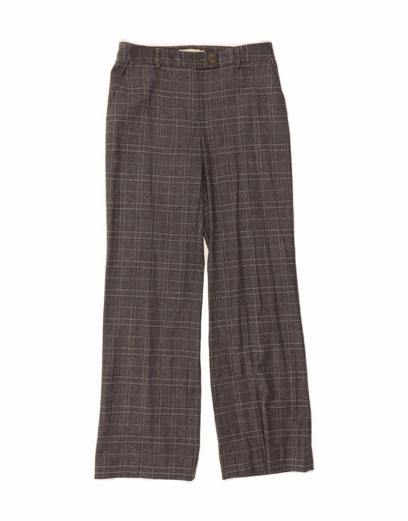 HENRY COTTONS Womens Suit Trousers IT 44 Medium W30 L30 Grey Check Tailored Fashion