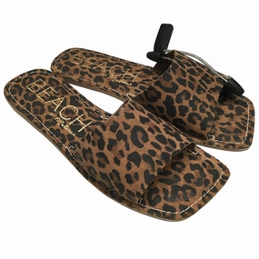 Trendy Footwear for Men Sandals Flats By Matisse In Animal Print, Size:8