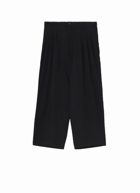 WOOL GABARDINE 12-TUCKS PANTS Stylish Look Relax Mode