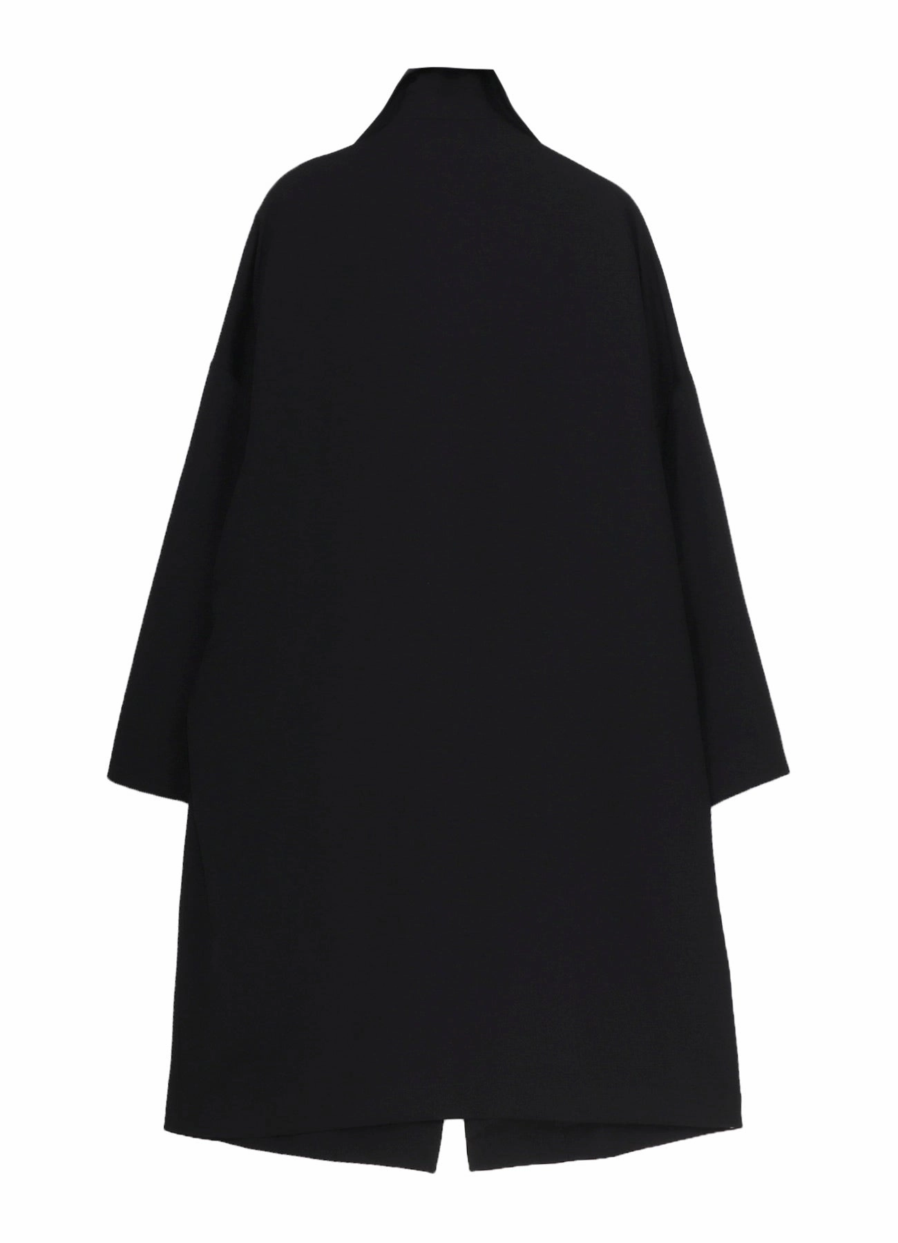 Odor control WOOL GABARDINE STRAIGHT CUTTING STAND COLLAR COAT