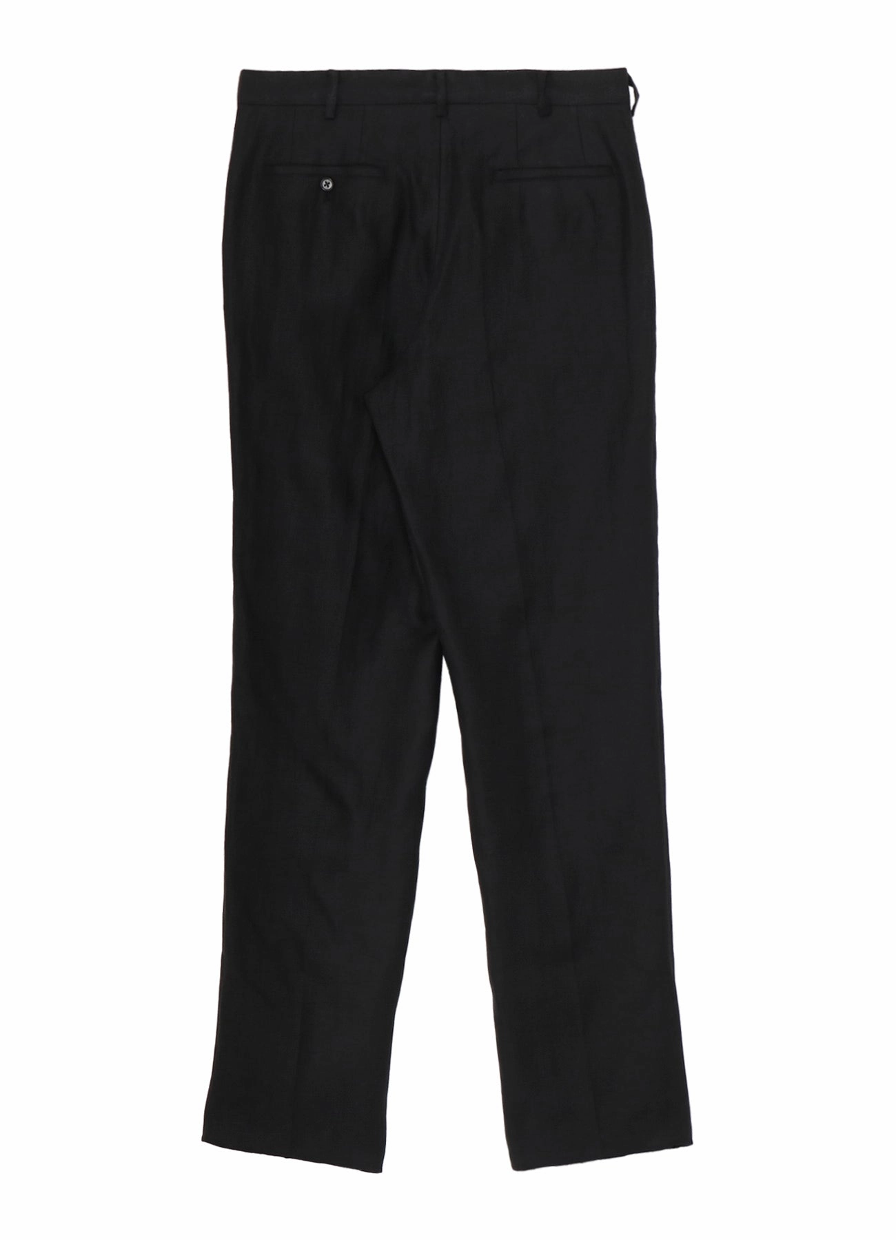 Stretch Material Body shaping LINEN TWILL NO-TUCK PANTS