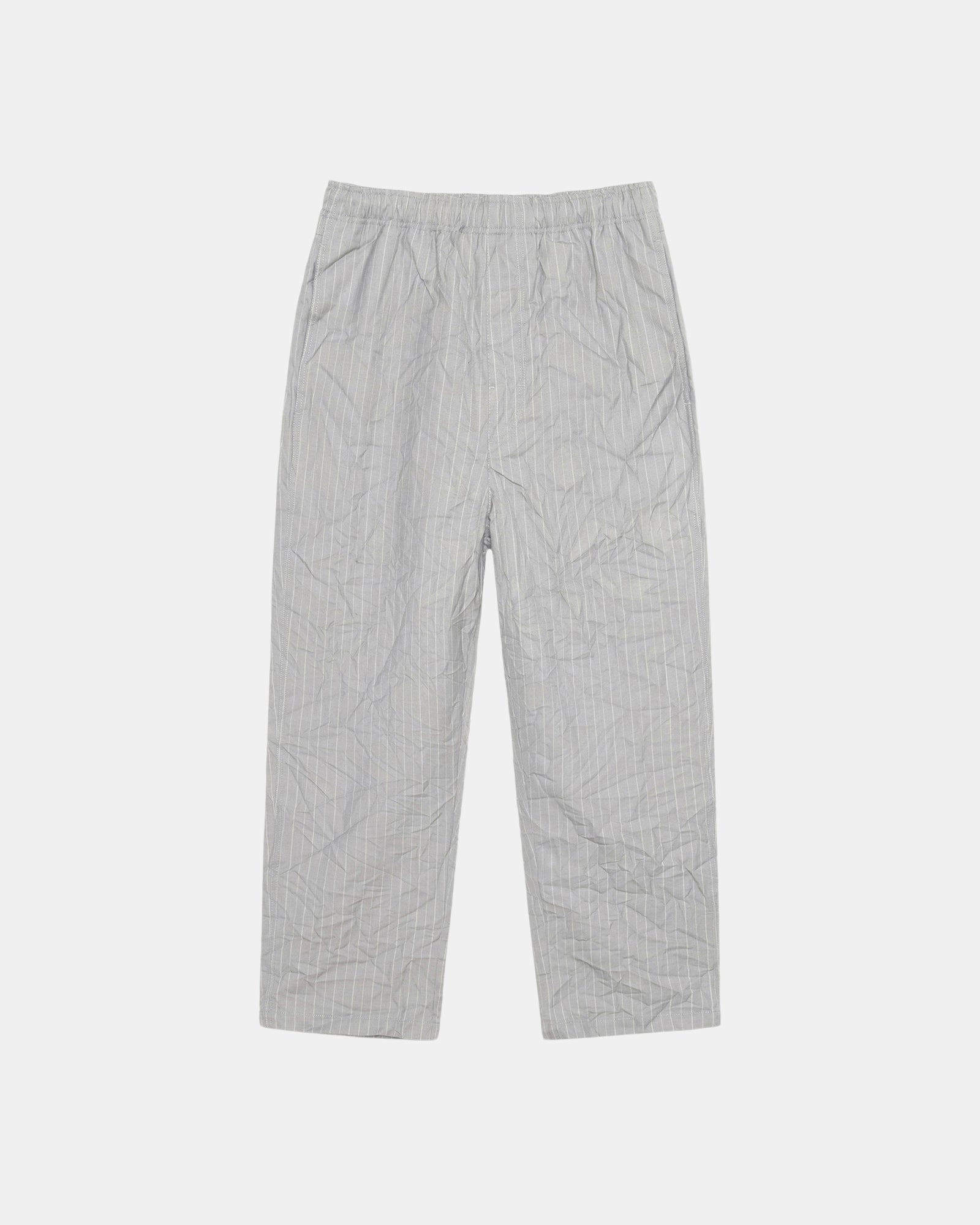 premium fabric Utility Pockets BEACH PANT WRINKLED STRIPE