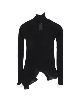 Understated Charm SHEER ASYMMETRY RIBBED KNIT