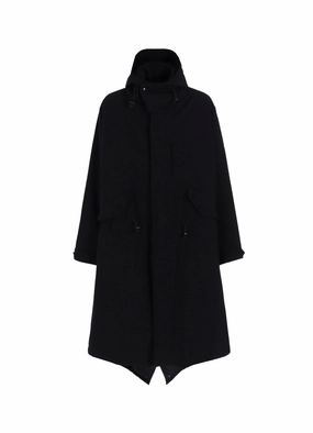 NYLON TASLAN MOD COAT WITH THINSULATE Anti Pilling Texture Sleek Utility