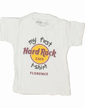Durable Buttons HARD ROCK Baby Boys Florence Graphic T-Shirt Top 18-24 Months White Cotton