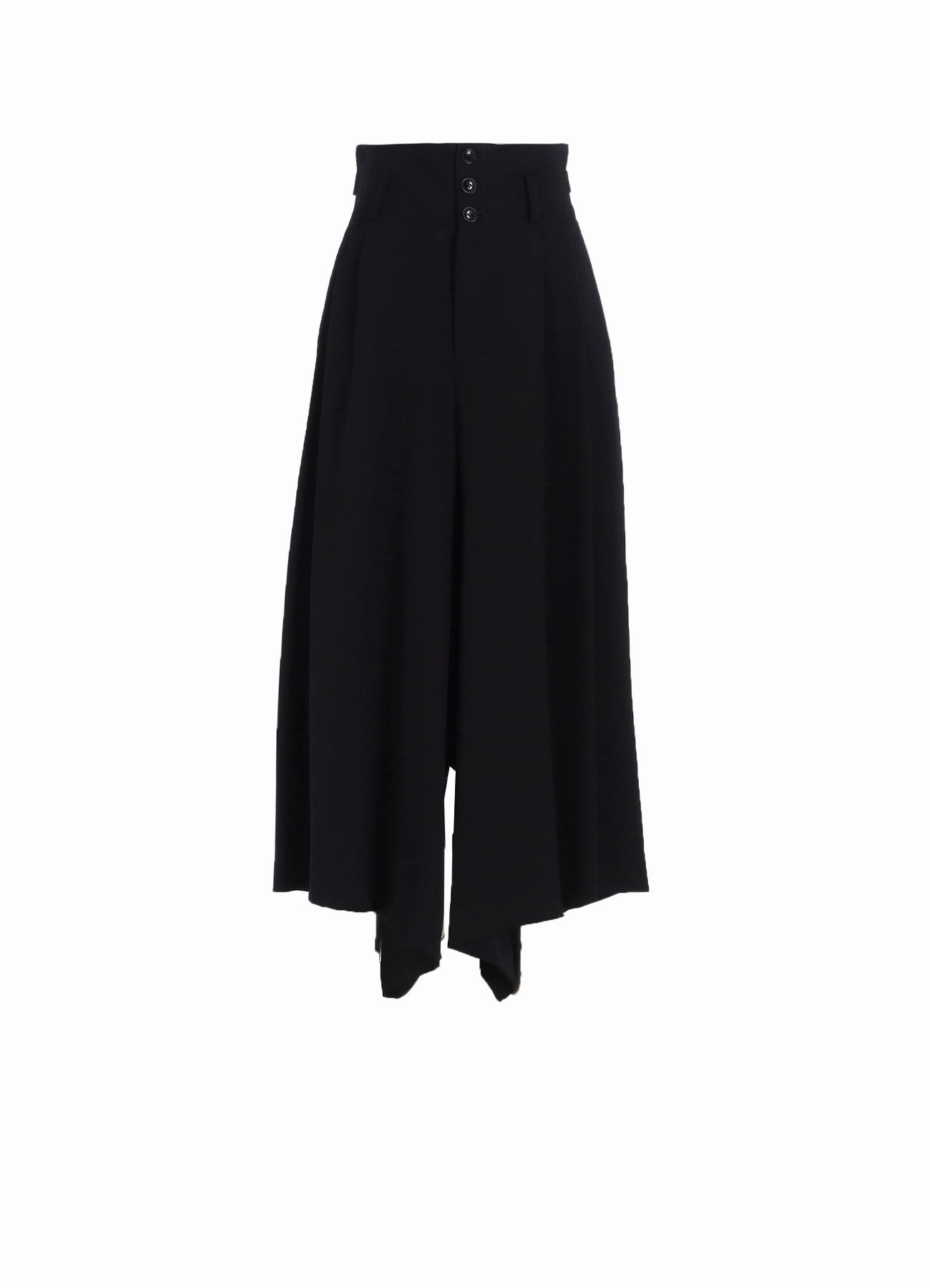 Sporty Touch Hip Friendly Pockets WOOL GABARDINE WIDE PANTS