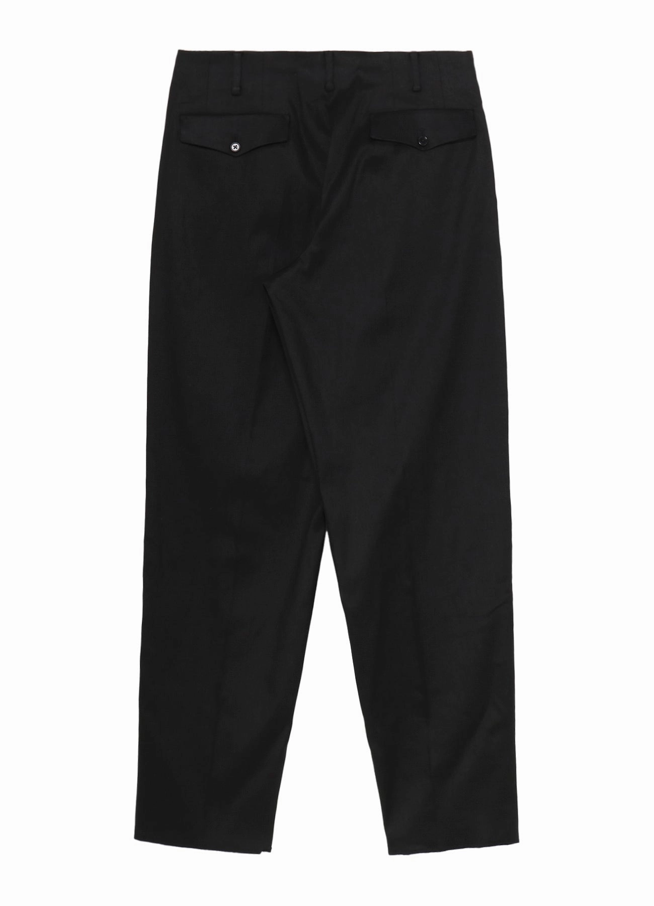 LINEN COTTON TWILL PANTS WITH 2-TUCKS Seamless construction