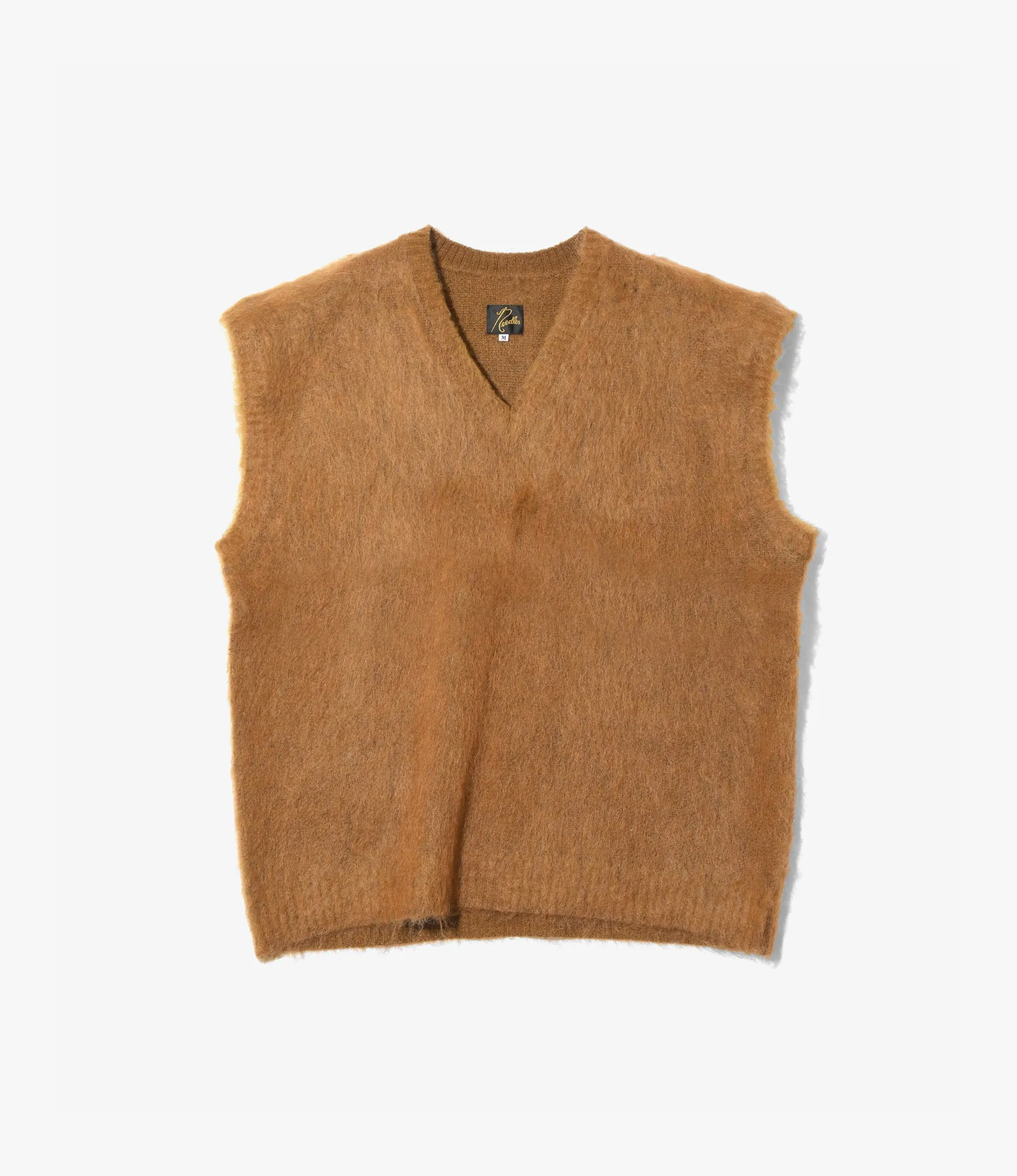 Mohair Knit Vest ?C Orange Odor Resistant Urban Trendy