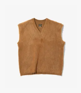 Mohair Knit Vest ?C Orange Modern Comfort Transitional Wear