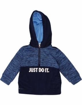 Interlock Knit Structure Subtle Elegance NIKE Baby Boys Dri Fit Graphic Hoodie Jumper 9-12 Months Navy Blue