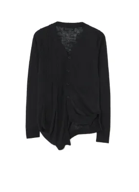 Light Weight PLAIN STITCH CARDIGAN WITH RANDOM PLEATS