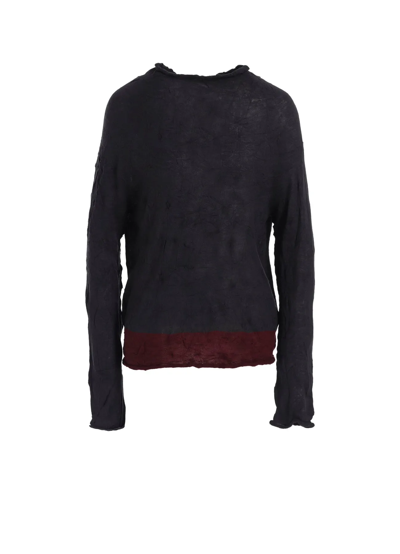 OFF NECK WRINKLED LONG SLEEVE PULLOVER Under Cover