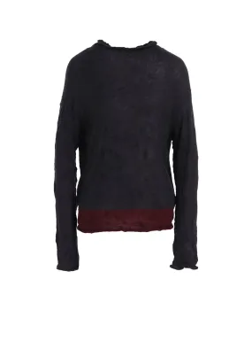 OFF NECK WRINKLED LONG SLEEVE PULLOVER Under Cover