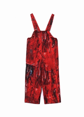 OIL PAINT PRINT RAYON SALOPETTES Feminine midi gown