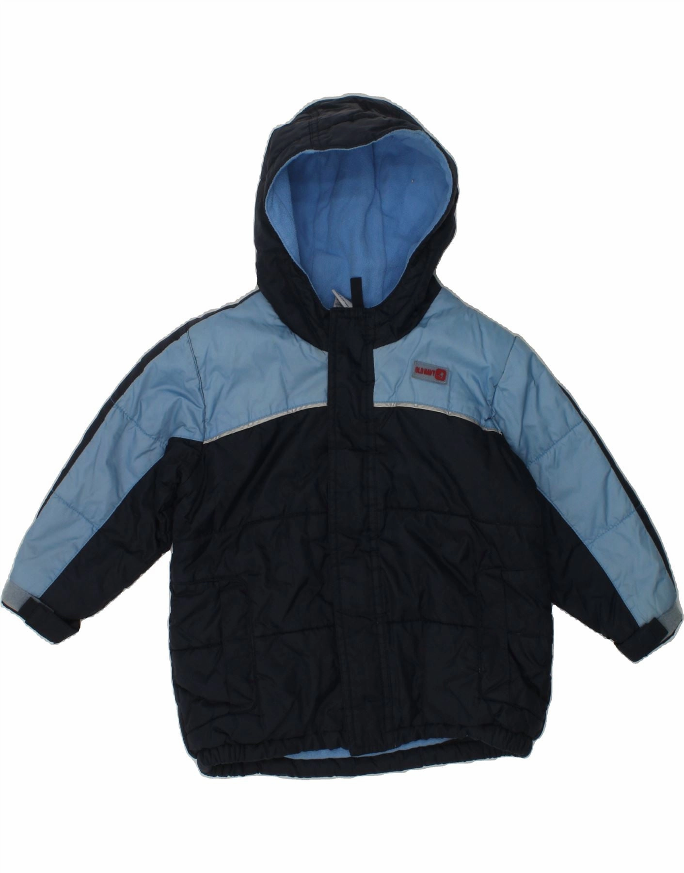 OLD NAVY Baby Boys Hooded Padded Jacket 18-24 Months Navy Blue Colourblock brand - new suitable for night wear
