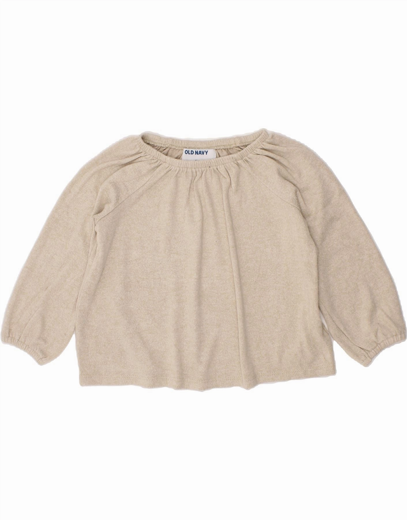 OLD NAVY Baby Girls Boat Neck Jumper Sweater 18-24 Months Beige Rayon Layer Option