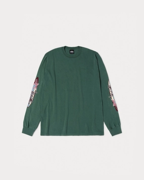 TWO STAR PIG. DYED LS TEE Stretchable Weave