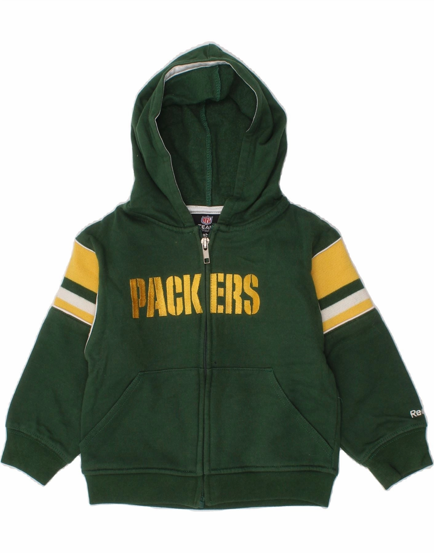 Breezy Day NFL Baby Boys Graphic Zip Hoodie Sweater 18-24 Months Green Cotton
