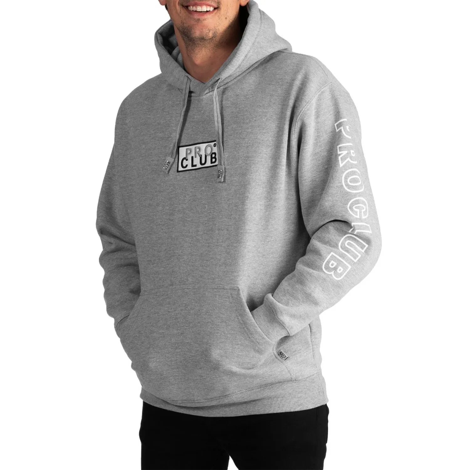 group style Streetwear vibe Embroidered Box Logo Hoodie - Mens