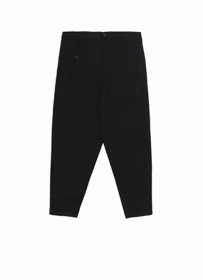 clean look Stretch Movement BLACK SCANDAL OXFORD NO-TUCK WAIST STRING WORK PANTS