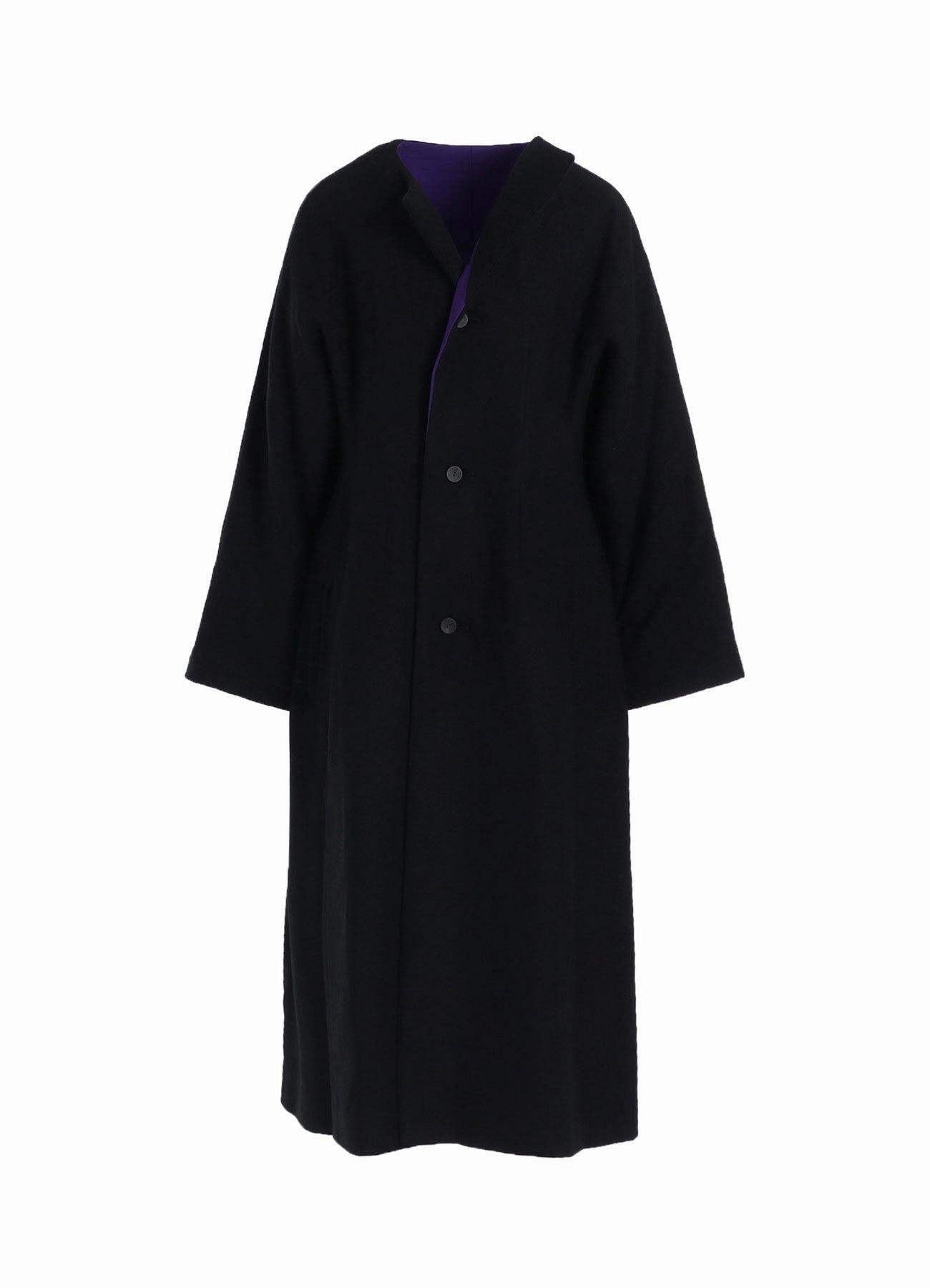 ModularLayering FlexibleFit OVERDYE WOOL VIERA REVERSIBLE COLLARLESS COAT