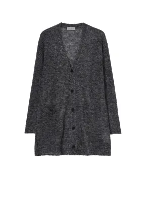 7G1P PLAIN STITCH V LONG CARDIGAN Easy Draping