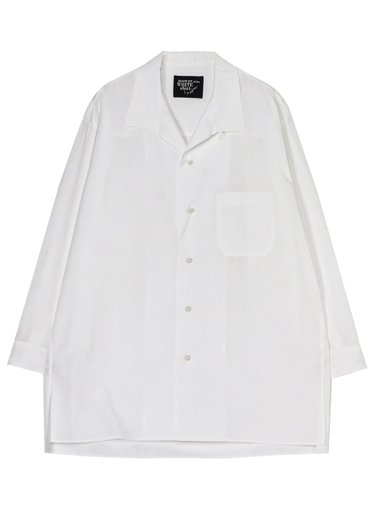 Refined Aesthetic P?100/2 BROAD KNOT BUTTONS OPEN COLLAR SHIRT