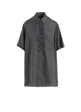 Pure Cotton P?100/2 BROAD SHORT SLV MANY BUTTONS SHIRT