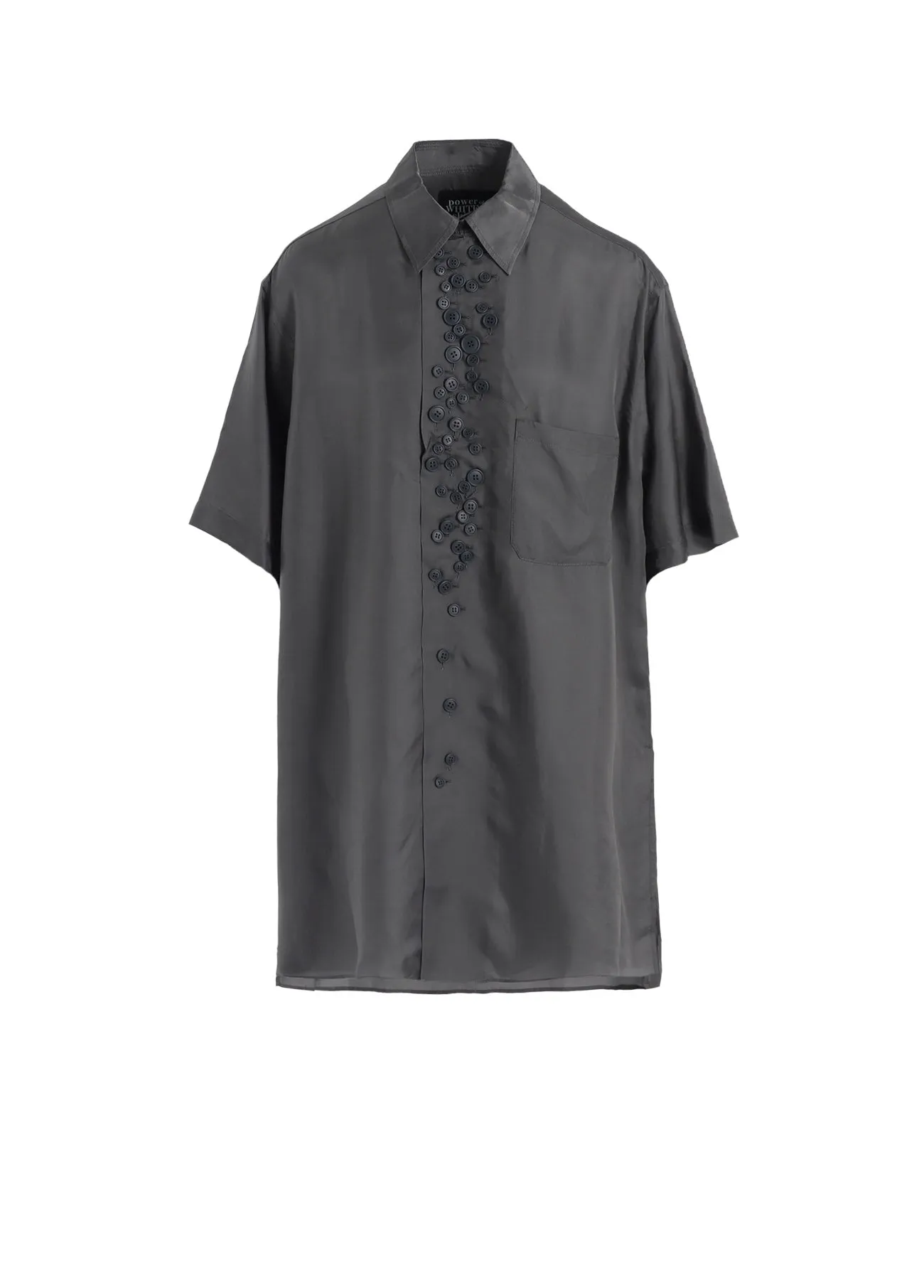 Pure Cotton P?100/2 BROAD SHORT SLV MANY BUTTONS SHIRT