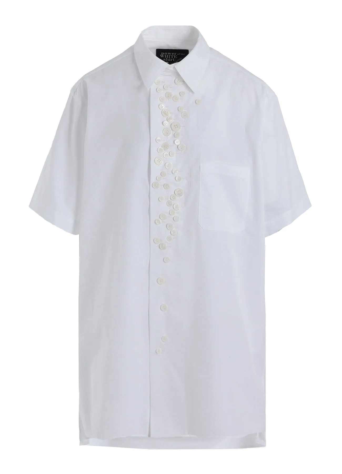 P?100/2 BROAD SHORT SLV MANY BUTTONS SHIRT Abstract art