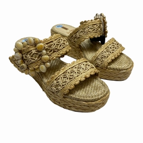 Sandals Heels Platform By Sam Edelman In Tan, Size:6 Chic Straps