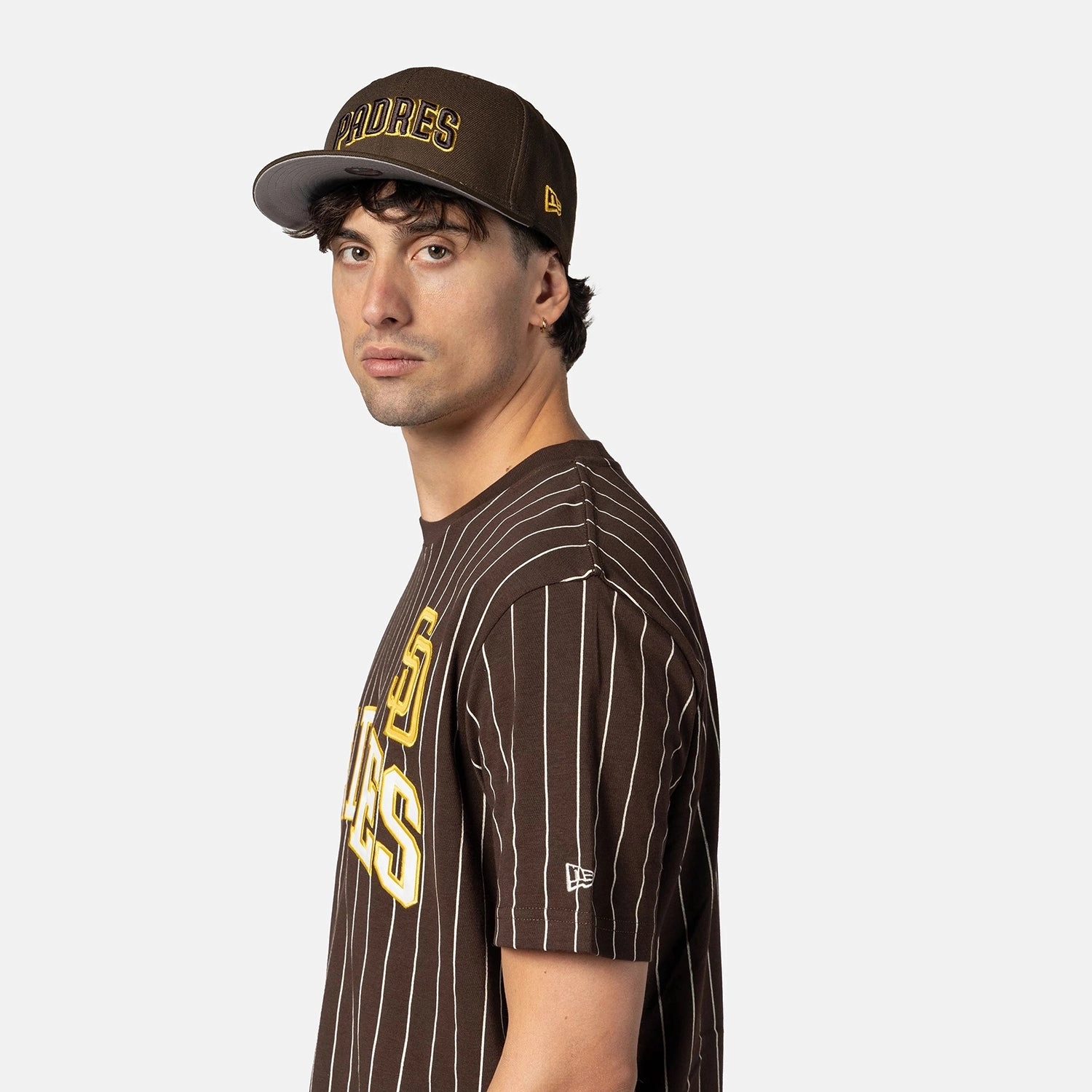 Padres Chrome Pinstripe Tee - Mens Trendy Lightweight Layer