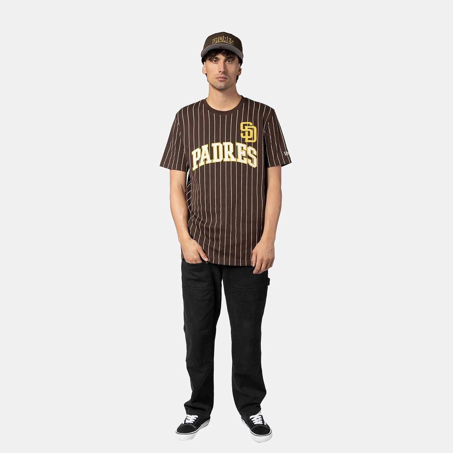 Padres Chrome Pinstripe Tee - Mens Round neck simplicity Feminine Fit