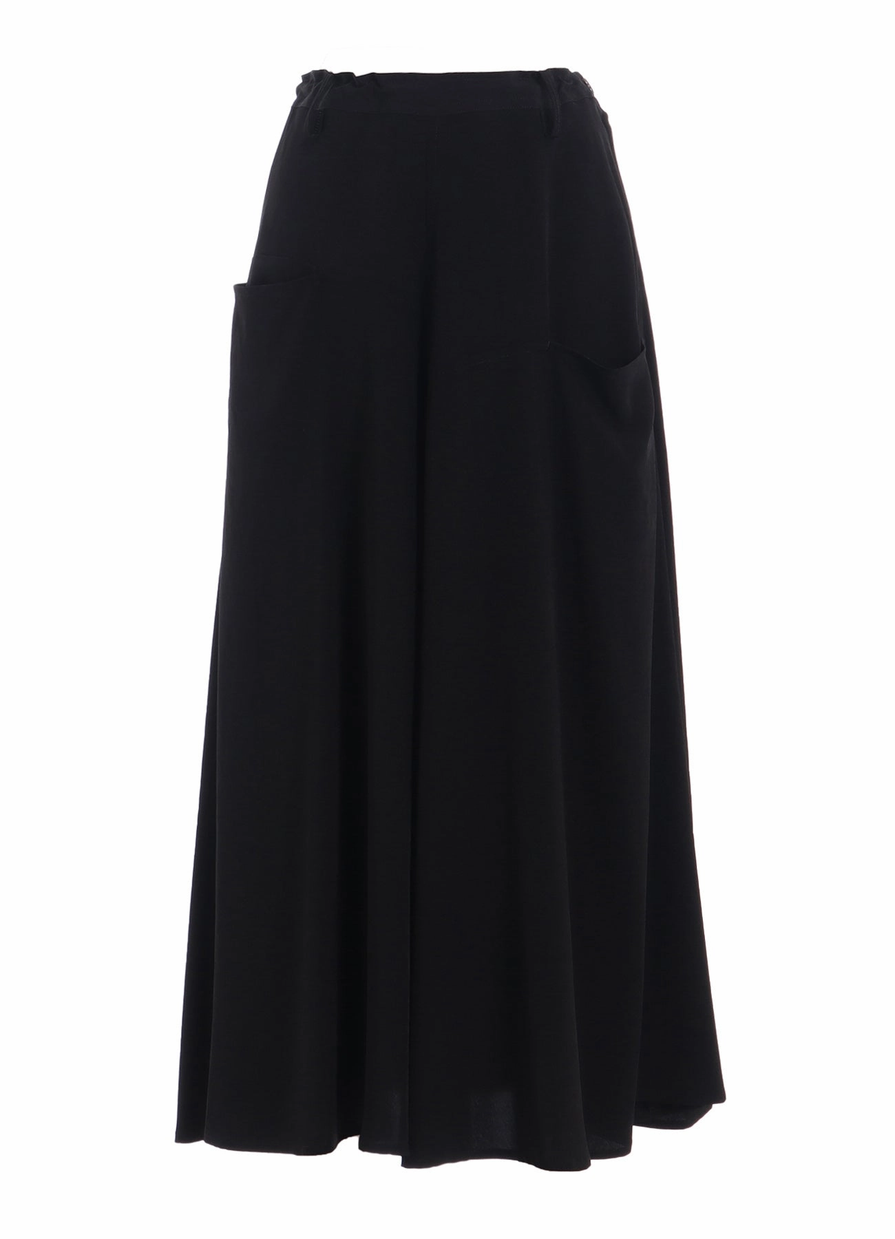 CREPE de CHINE FRONT PANEL POCKET SKIRT Minimal Curve Deep Hue