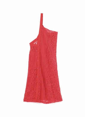 Travel Fit Comfortable Fashion PATCHED TORCHON LACE SINGLE STRAP DRESS