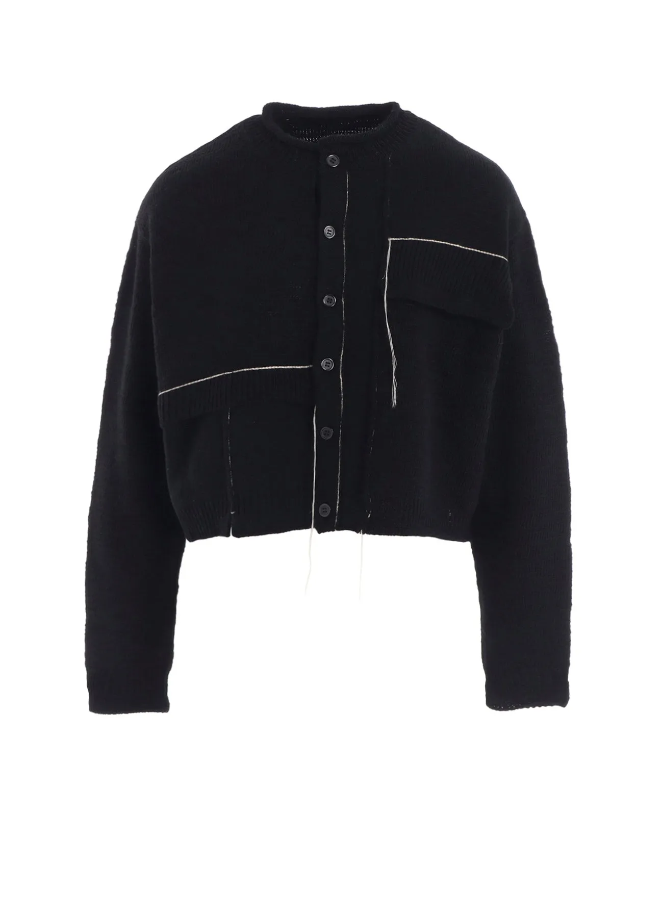 PATCHWORK CREW NECK CARDIGAN EcoFinish Waterproof Coating Work Outfit