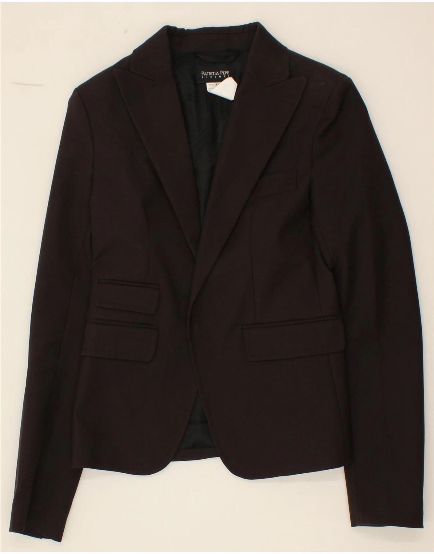 Trendy Appearance No Gap Closure System PATRIZIA PEPE Womens Blazer Jacket IT 44 Medium Brown Cotton