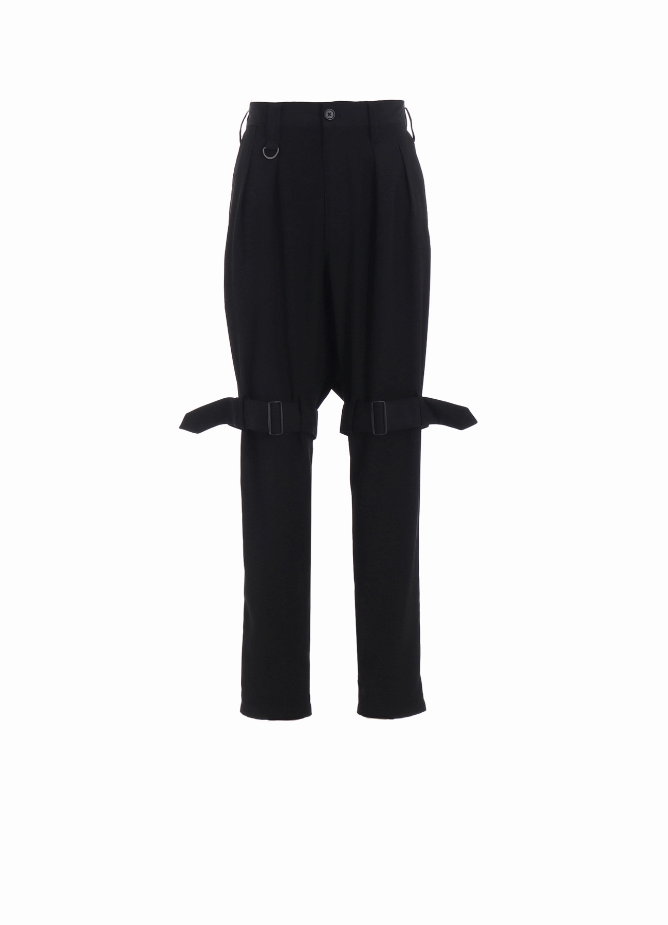 Elastic Free Cuffs luxe feel PE/GABARDINE BELTED BANDAGE PANTS
