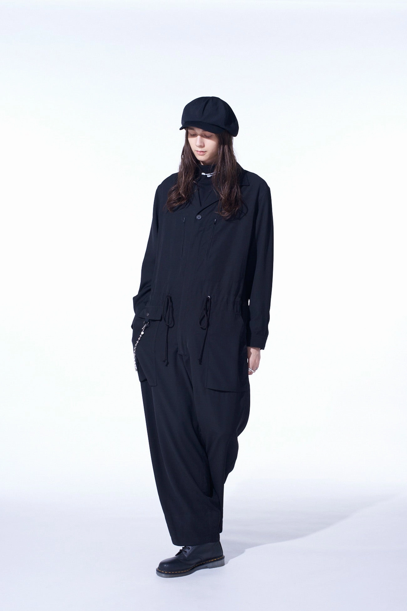 Stylish Touch Relaxed Wear PE/GABARDINE MILITARY ALL-IN-ONE