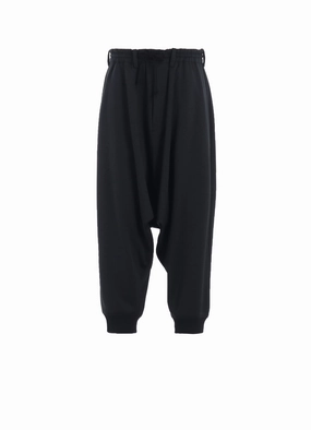 Transitional Style EasyCareFabric PE/SMOOTH JERSEY RIBBED HEMS BALLOON SARUEL PANTS