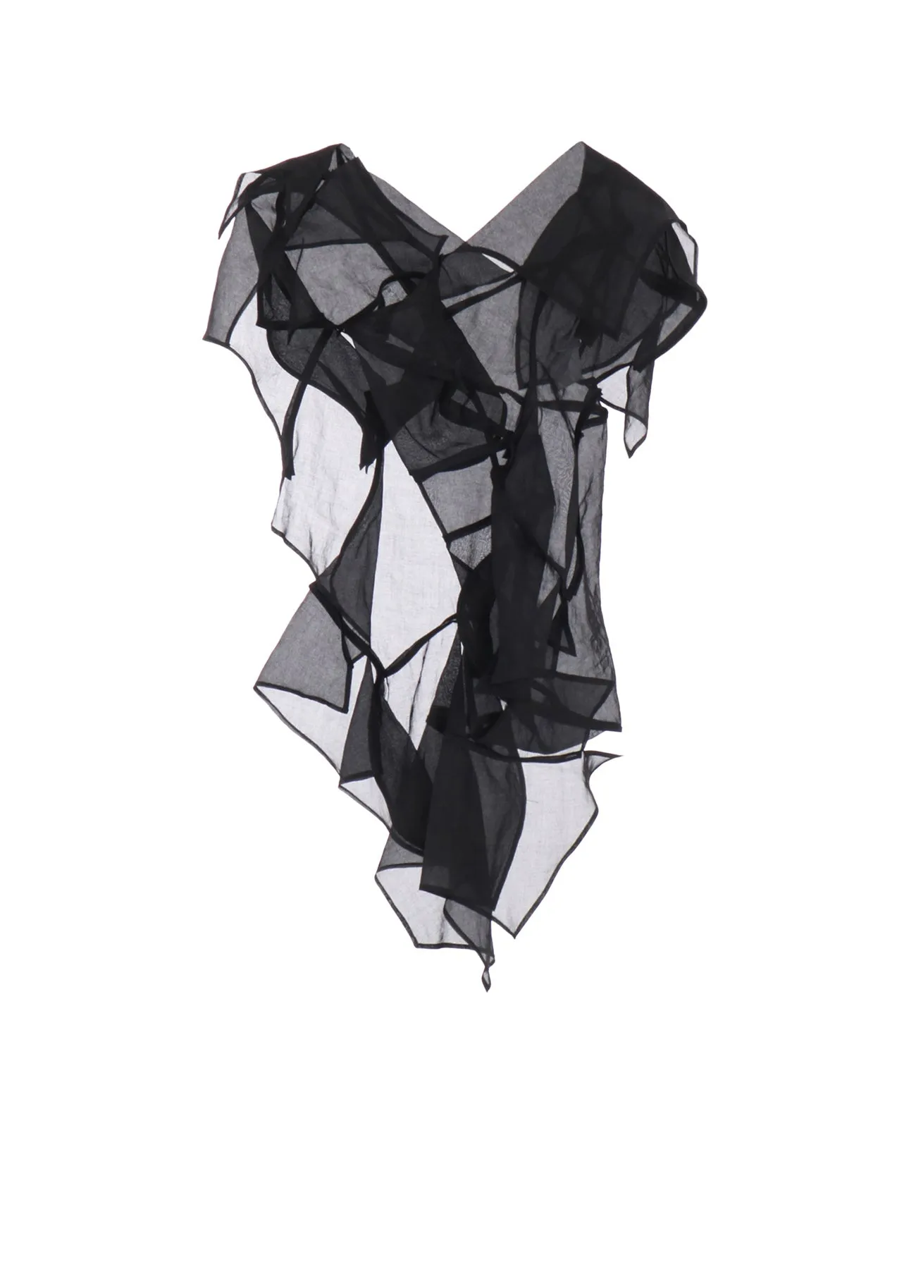 COTTON ORGANZA LAWN PANELED 3D BLOUSE Anti Pilling Treatment Shimmer Effect