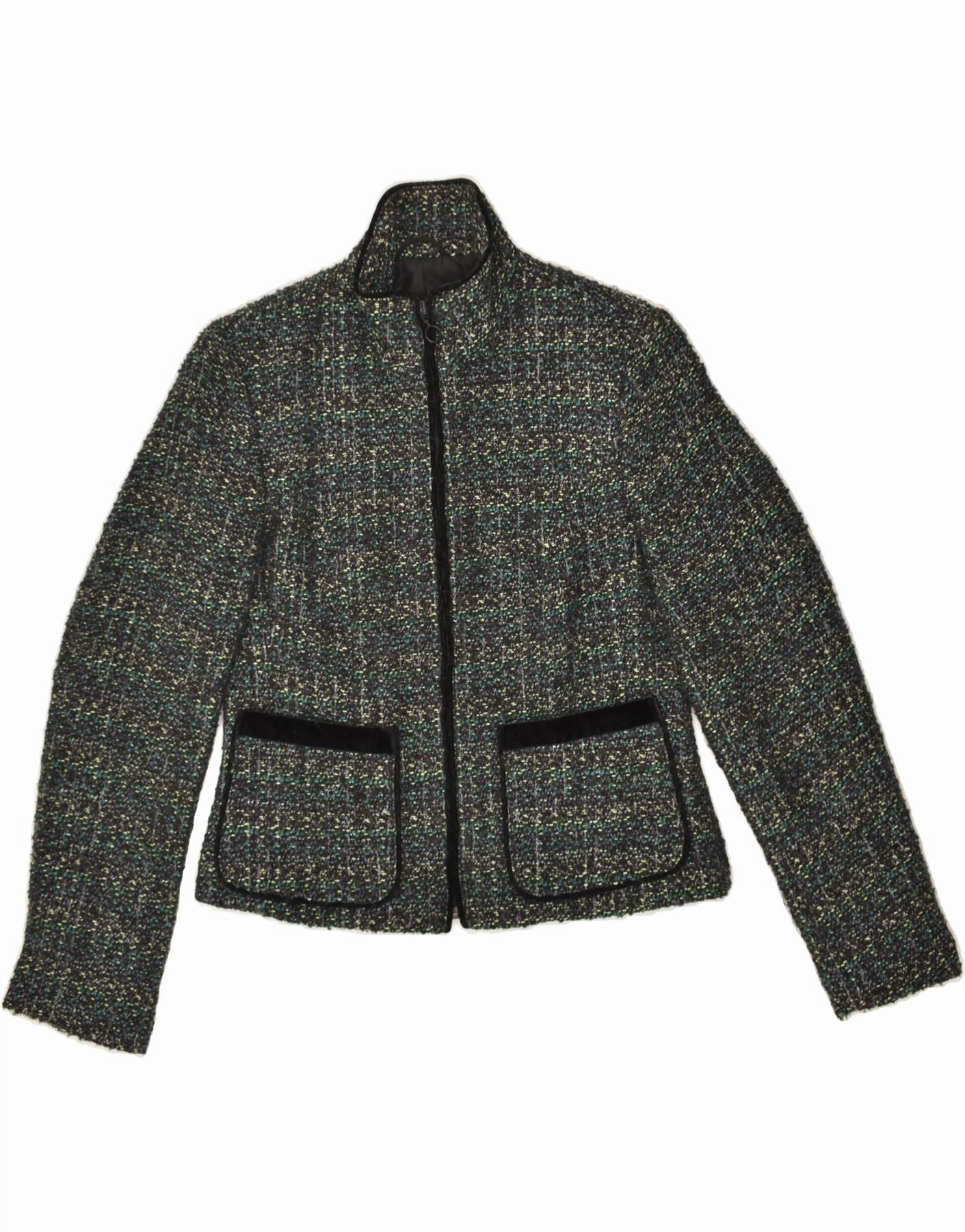 Modern Cut VINTAGE Womens Blazer Jacket UK 12 Medium Grey