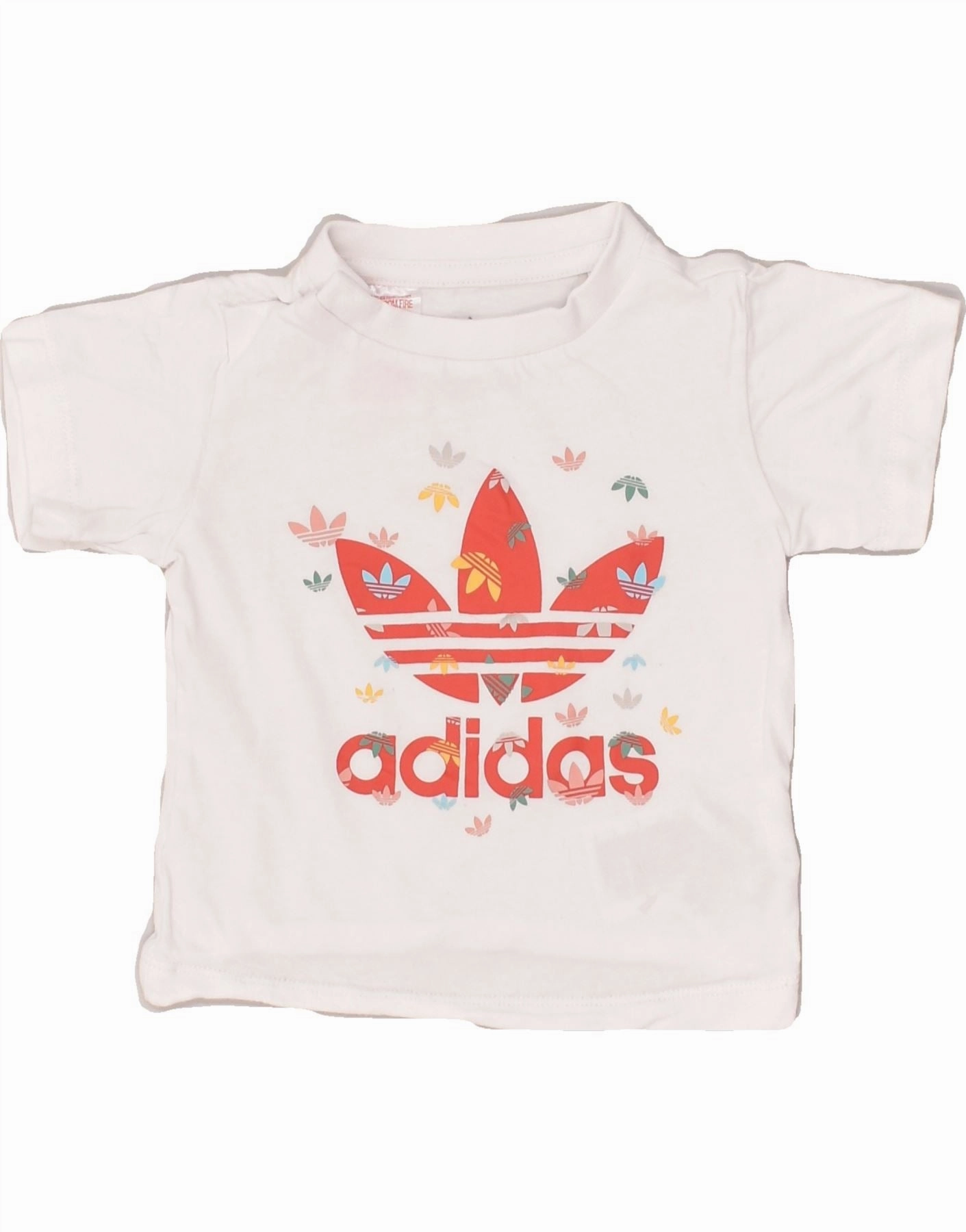 ADIDAS Baby Girls Graphic T-Shirt Top 6-9 Months White Spotted Cotton Coastal Vibes Professional Look