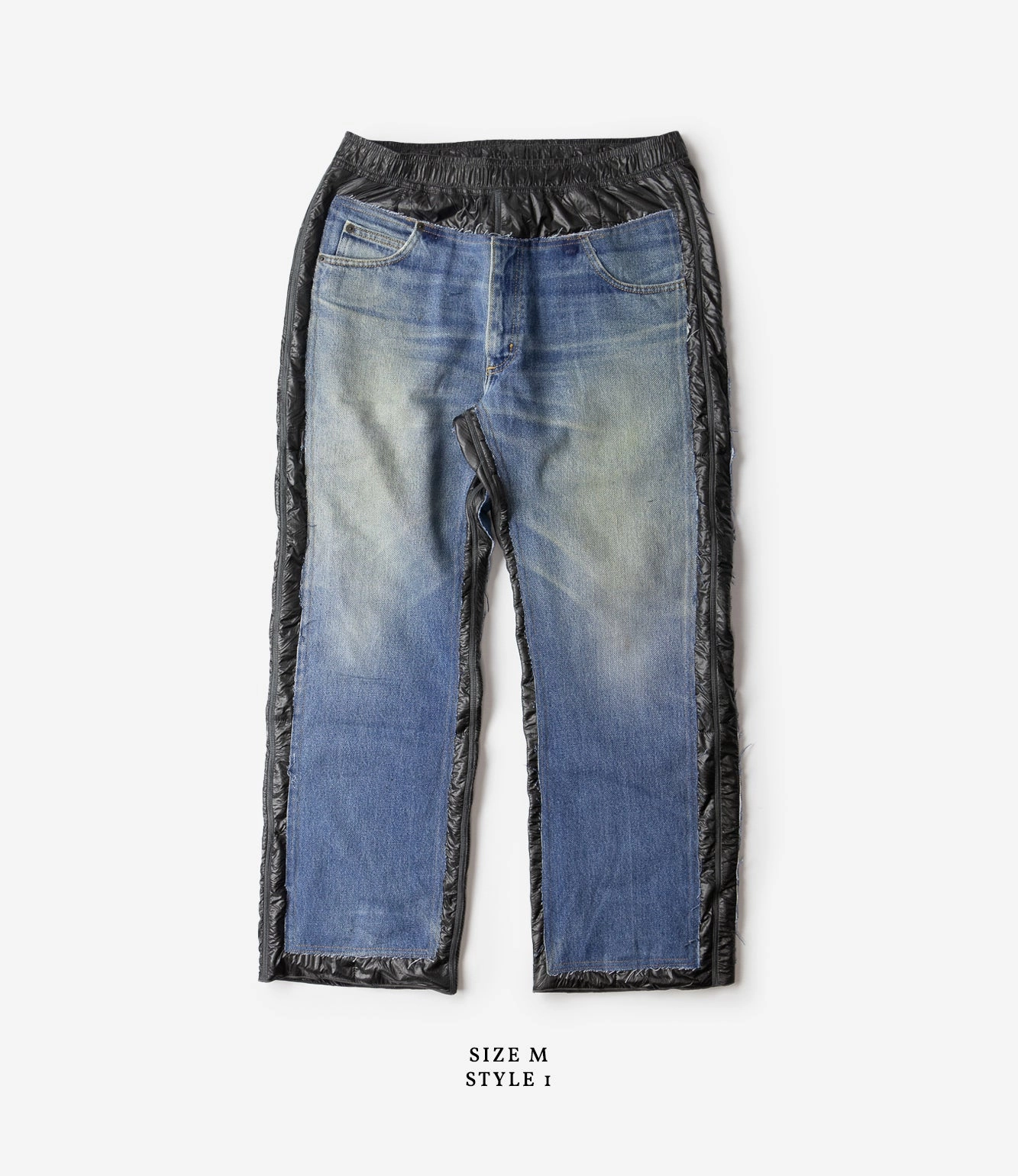 Covered Pant ?C?Indigo Denim / Black Ripstop Nylon Quick Wash