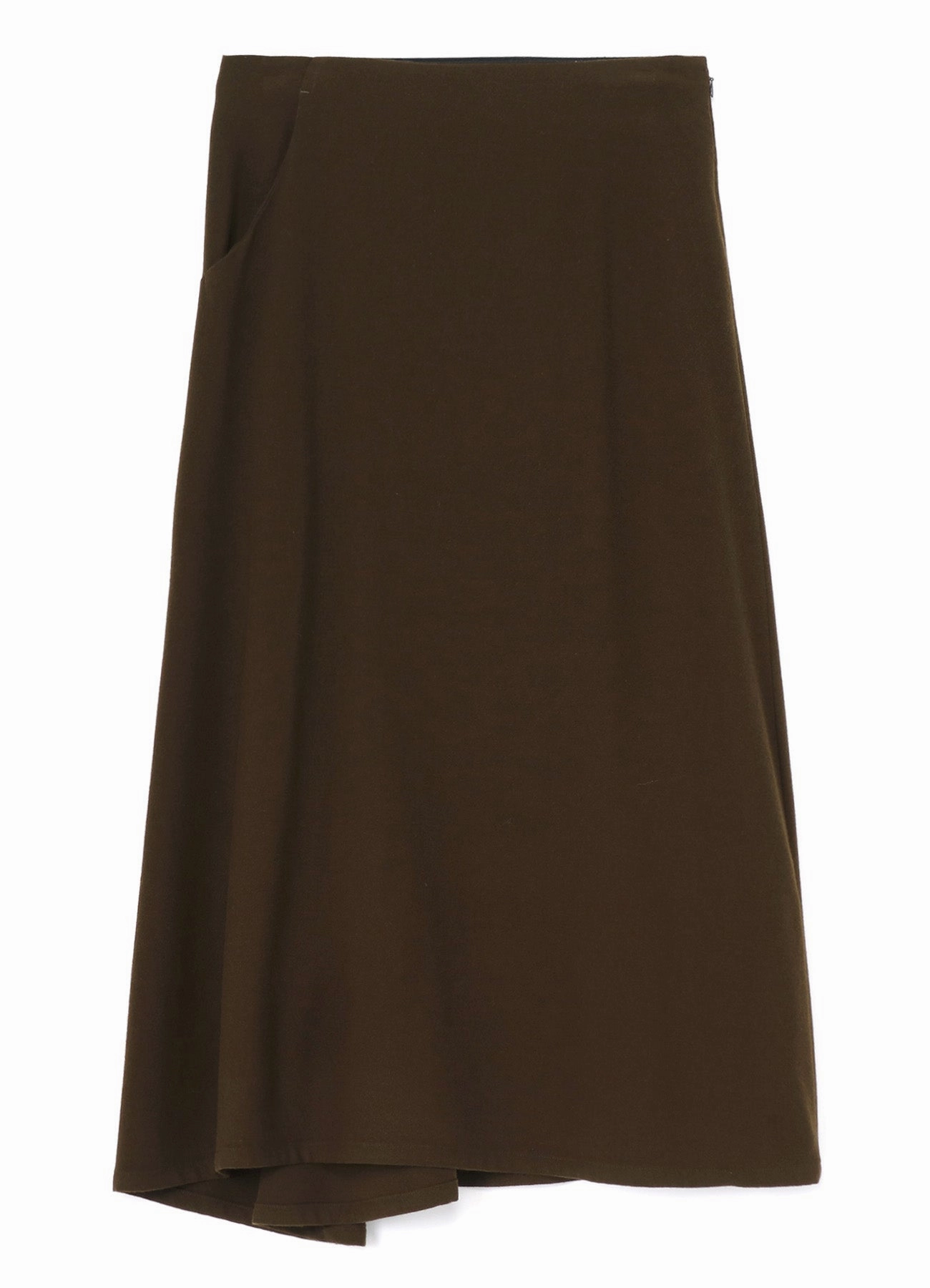 Refined Vibe WOOL FLANNEL BACK DRAPE SKIRT