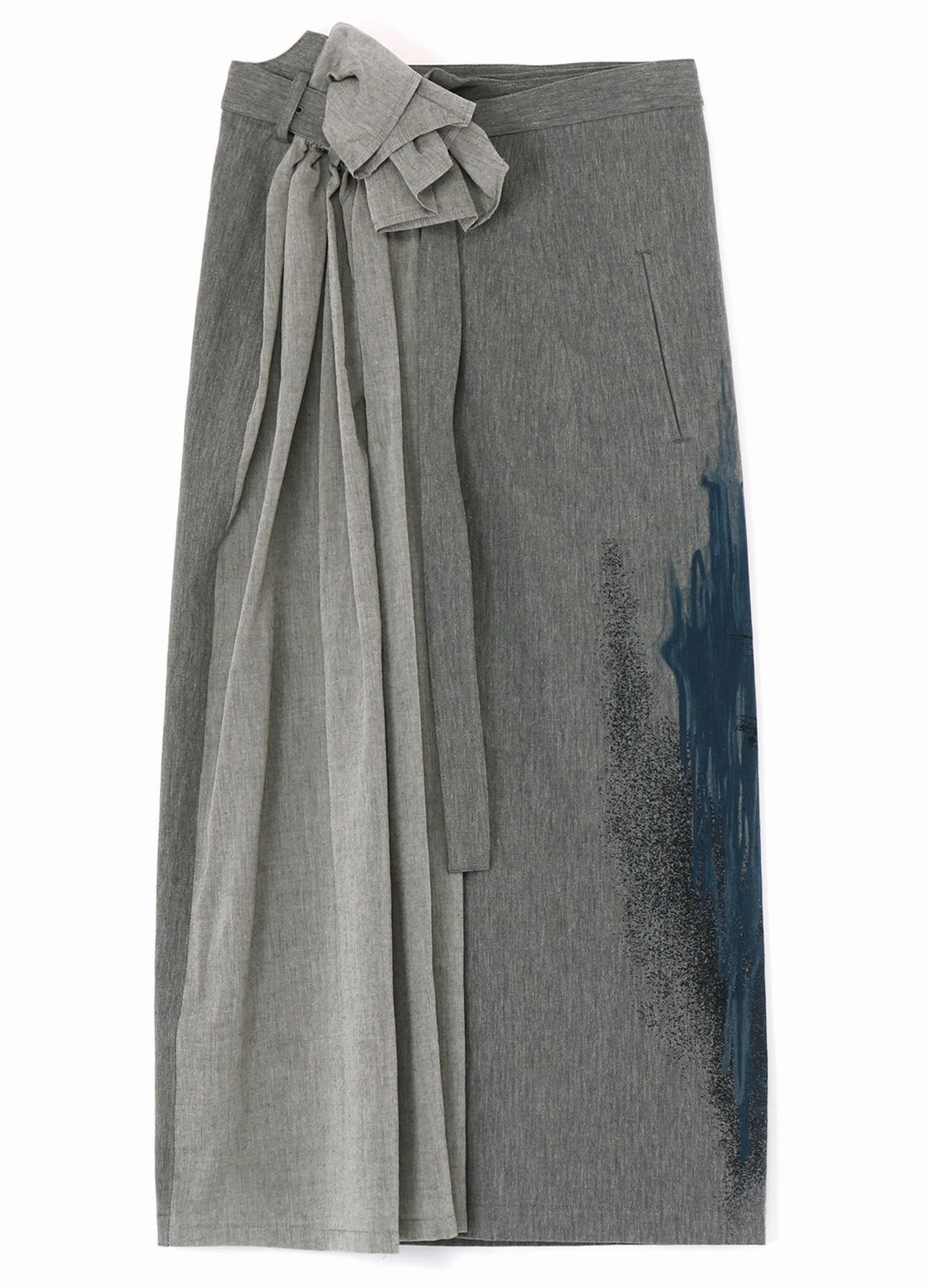 MINI HERRINGBONE BEE PRINT DOUBLE BELTED SKIRT Halter neck