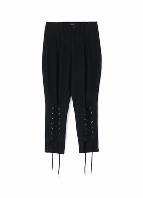 Hidden Pocket System LOW TWIST SERGE PANTS WITH LACE-UP DETAILS