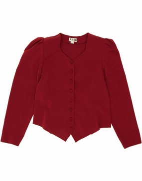 JOKER Womens Blazer Jacket UK 12 Medium Burgundy Classic Comfort Elegant Fit