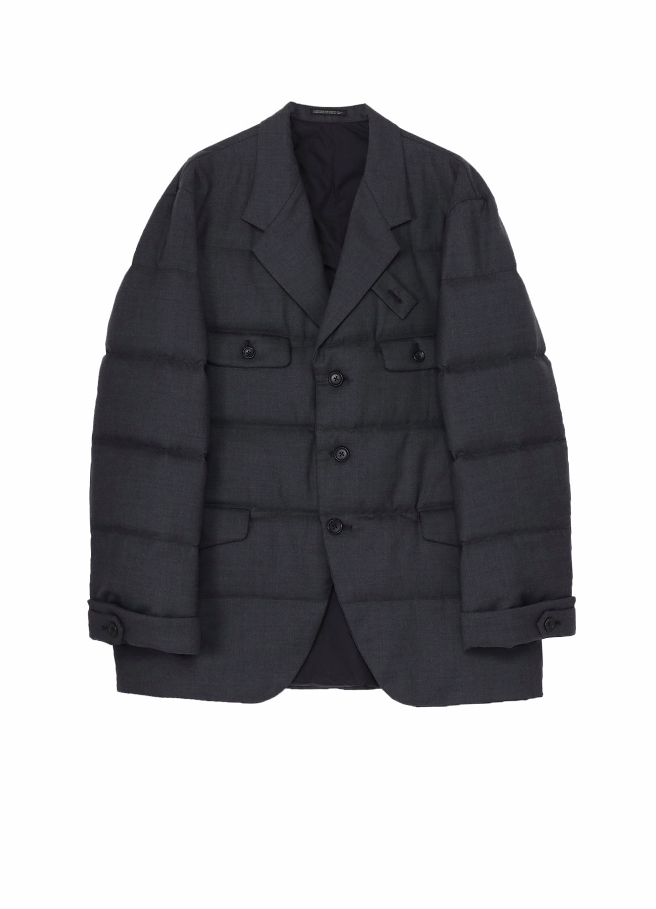 Noise Free Material 3 BUTTONS HORIZONTAL PADDED JACKET