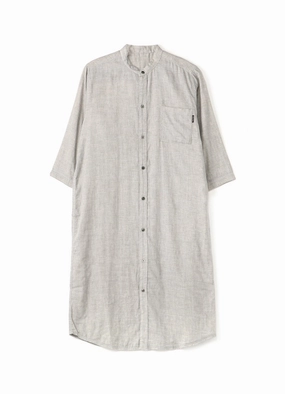 DOUBLE GAUZE OPEN FRONT 3/4 SLEEVE DRESS (M) Sharp Fit vacation look